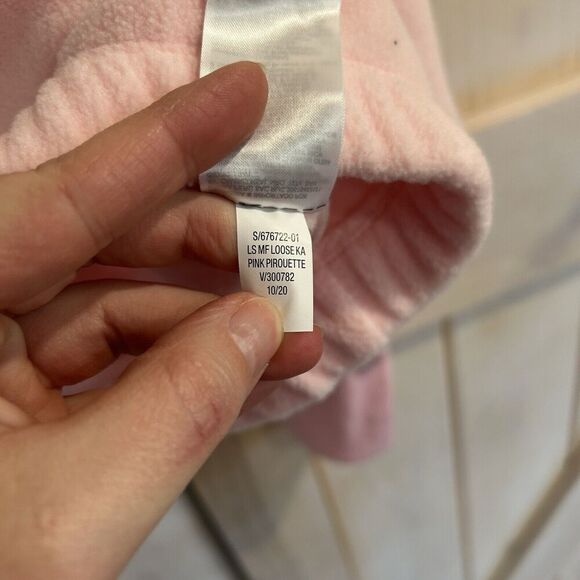 Old Navy Womens Pullover Quarter Zip Large Pink Pockets Thumb Hole Loose Fit - Picture 7 of 15